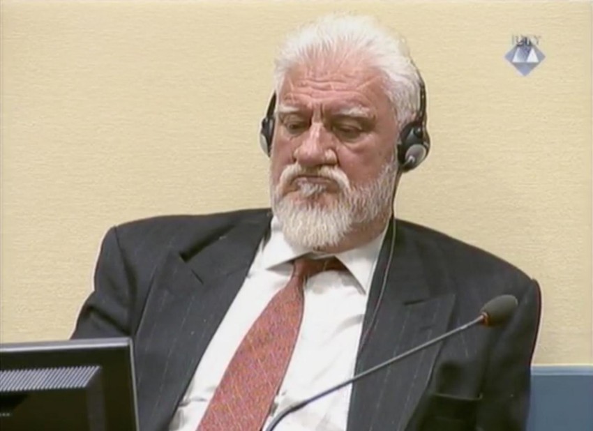 Slobodan Praljak na suđenju u Hagu