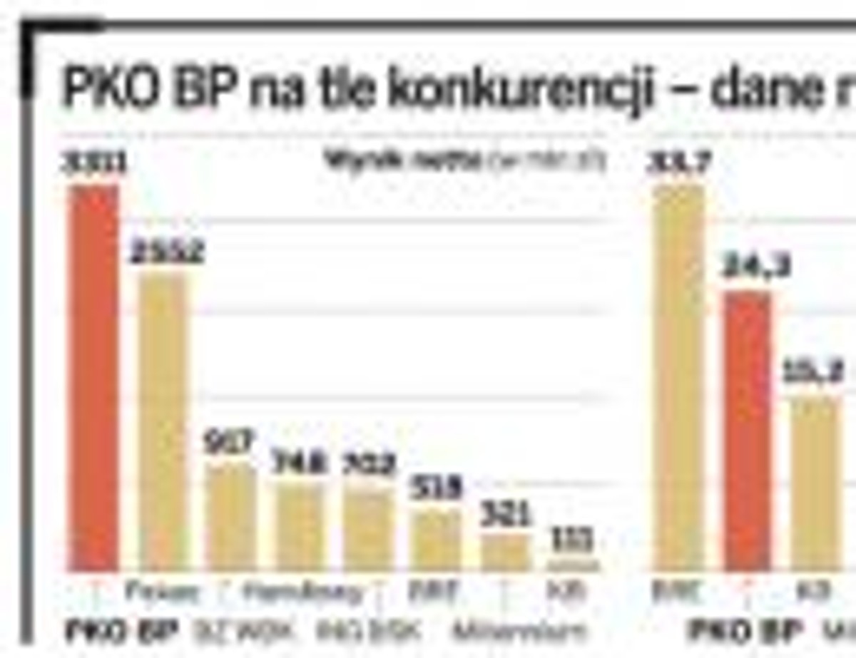 PKO BP na tle konkurencji – dane na koniec 2010 r.