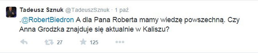 Tadeusz Sznuk na Twitterze