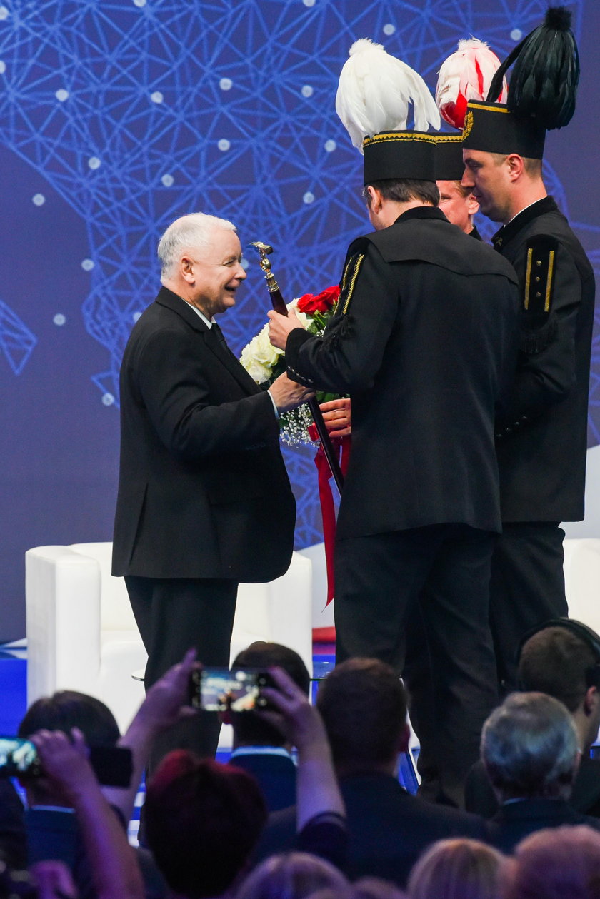 Jarosław Kaczyński na konwencji PiS w Katowicach