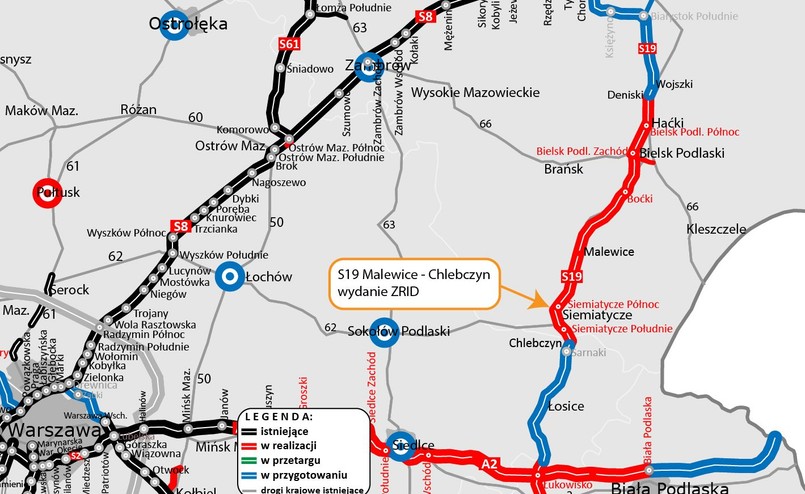 Trasa S19: odcinek w budowie ma ok. 25 km. Oto MAPA