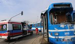 Horror na rondzie! 12 rannych! Zderzenie tramwaju i ciężarówki!