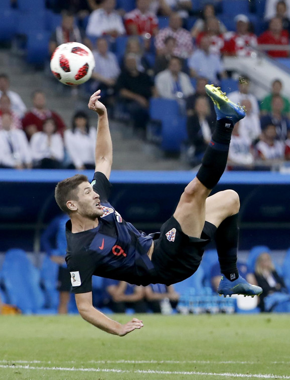   Andrej Kramarić and the scissors on the match against Russia 