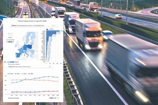 Transport drogowy towarów w UE. Polska liderem przewozów [MAPA]