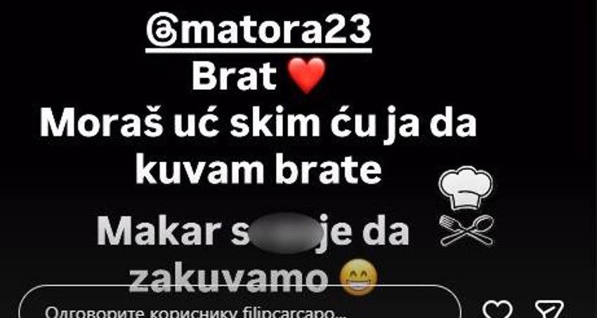 Filip Car se obratio Matoroj