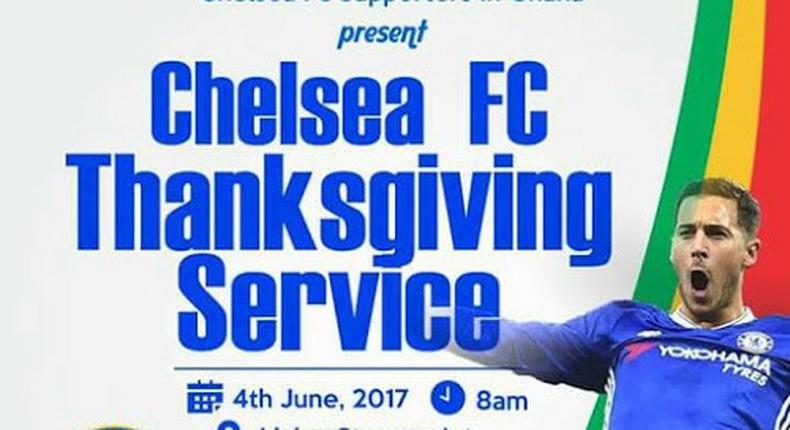 Chelsea's thanksgiving service in Ghana is the joke of the century