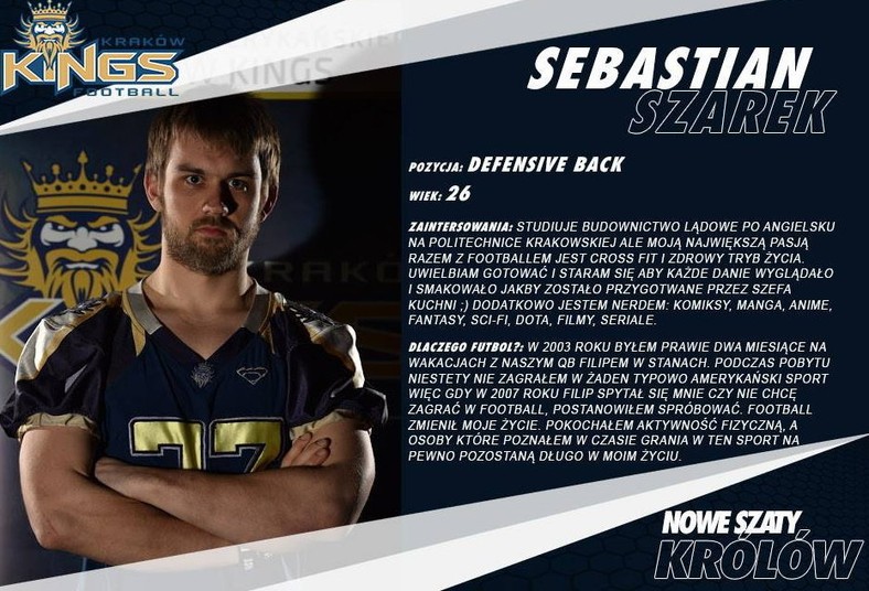 Sebastian  "Badik" Szarek, fot. Kraków Kings