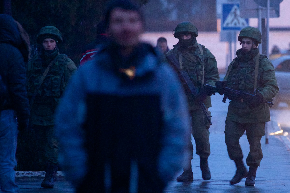 Żołnierze rosyjskiej piechoty morskiej