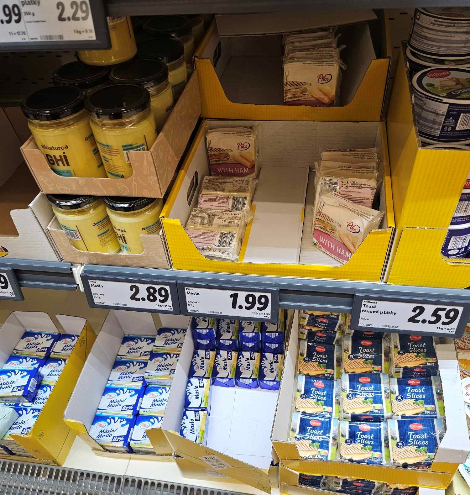 Čitateľka poslala ceny masla.