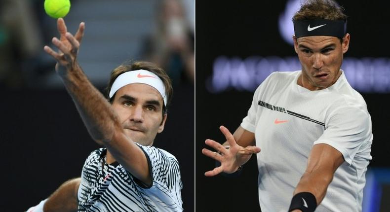 The greatest rivalry in tennis resumes at the final of the Miami Open when Roger Federer (L) and Rafael Nadal (R) meet at Crandon Park on Key Biscayne