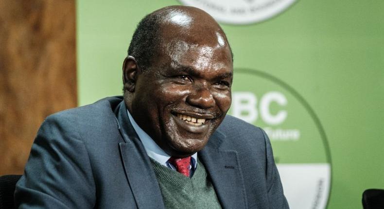 Wafula Chebukati, the Chairman of Independent Electoral and Boundaries Commission (IEBC), attends a media conference at Bomas of Kenya in Nairobi on August 1, 2022, ahead of 2022 Presidential and Parliamentary Elections.(Photo by YASUYOSHI CHIBA/AFP via Getty Images)
