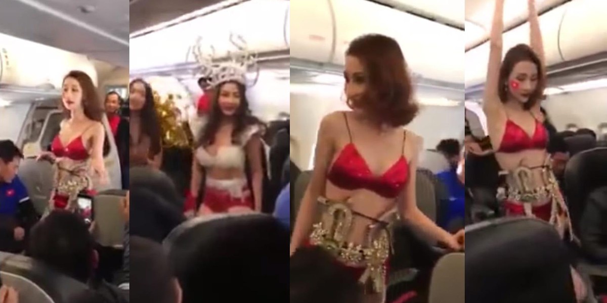 Stewardessy z Vietjet rozebrały się dla piłkarzy