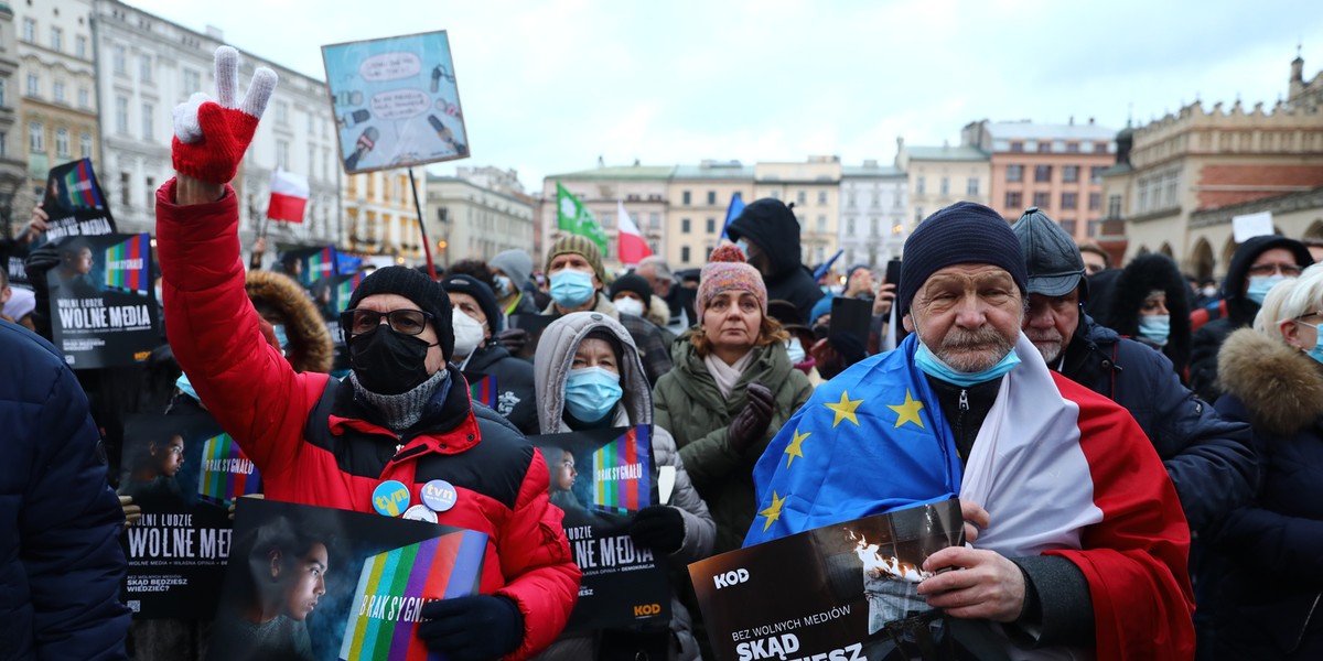 Lex TVN. Protesty w całym kraju.