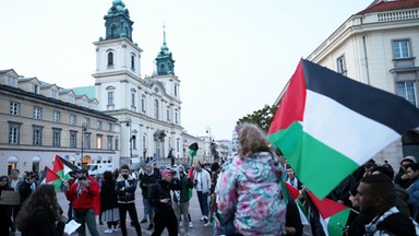 Demonstracja propalestyńska w Warszawie. Policja: poważne zagrożenie bezpieczeństwa