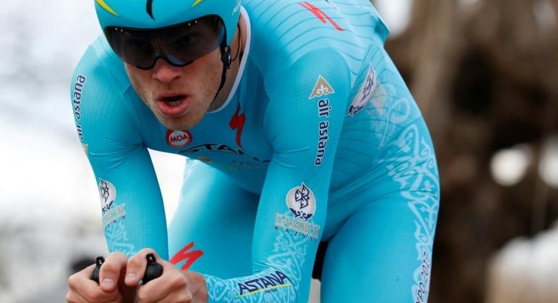 Dutchman Lars Boom's 'up yours' gesture was reminiscent of British sprint great Mark Cavendish's 'two-finger' celebration when winning a stage on the 2010 Tour de Romandie