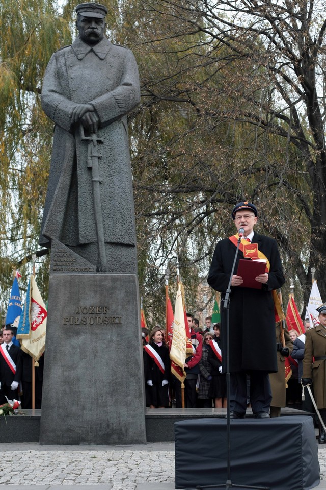 ŁÓDŹ PREZYDENT KACZYŃSKI POMNIK PIŁSUDSKIEGO