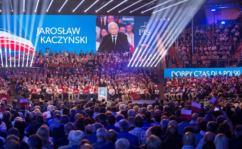 Prezes partii Jarosław Kaczyński podczas konwencji programowej PiS