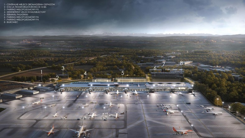 Wizualizacja lotniska Kraków Airport