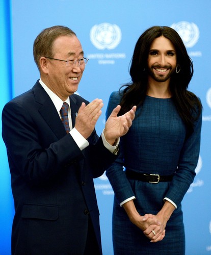 Conchita Wurst gościem Ban Ki-moona w siedzibie ONZ