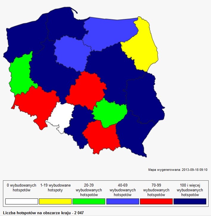 Samorządowe hot-spoty, źródło: UKE