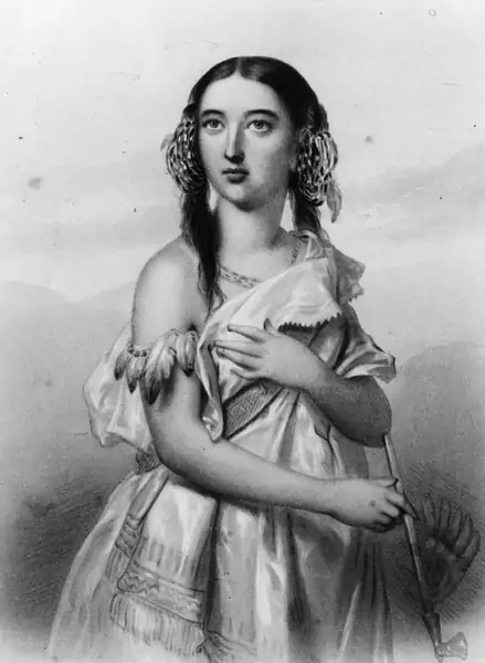 Pocahontas (ur. ok. 1595 na terenie stanu Wirginia, obecnie USA, zm. 21 marca 1617 w Gravesend w Anglii) / Getty Images