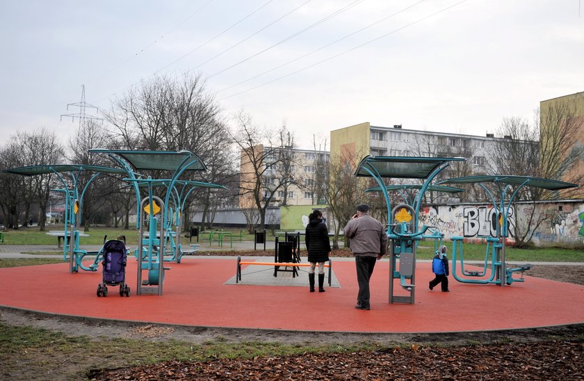 Plac zabaw i siłownia w Parku Podolskim