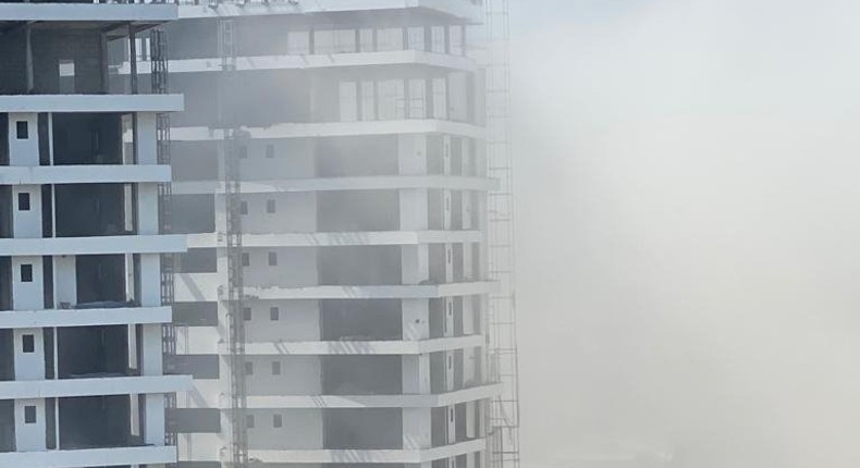 Building collapse site on Gerard Road, Ikoyi 