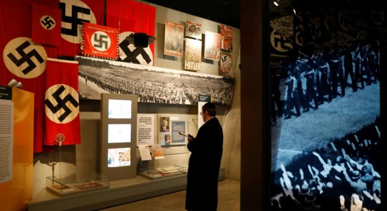 An ultra-Orthodox Jewish man visits the Yad Vashem Holocaust Memorial museum in Jerusalem on January 27 last year - the 74th anniversary of the liberation of Auschwitz