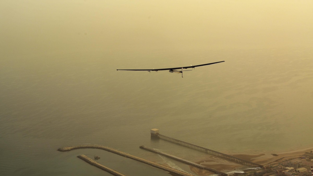 Solar Impulse takes-off to Ahmedabad, India after a pit stop in Muscat, Oman