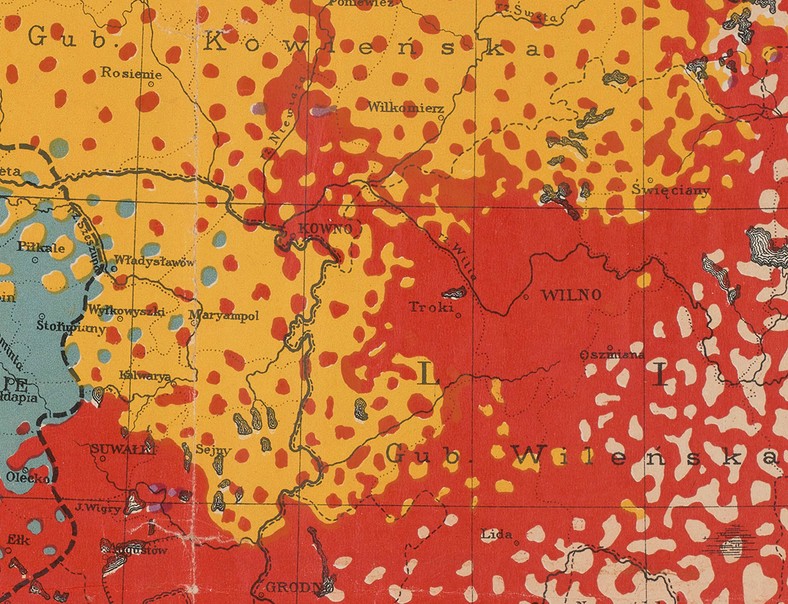 Skład narodowościowy Wileńszczyzny według mapy z 1919 r.