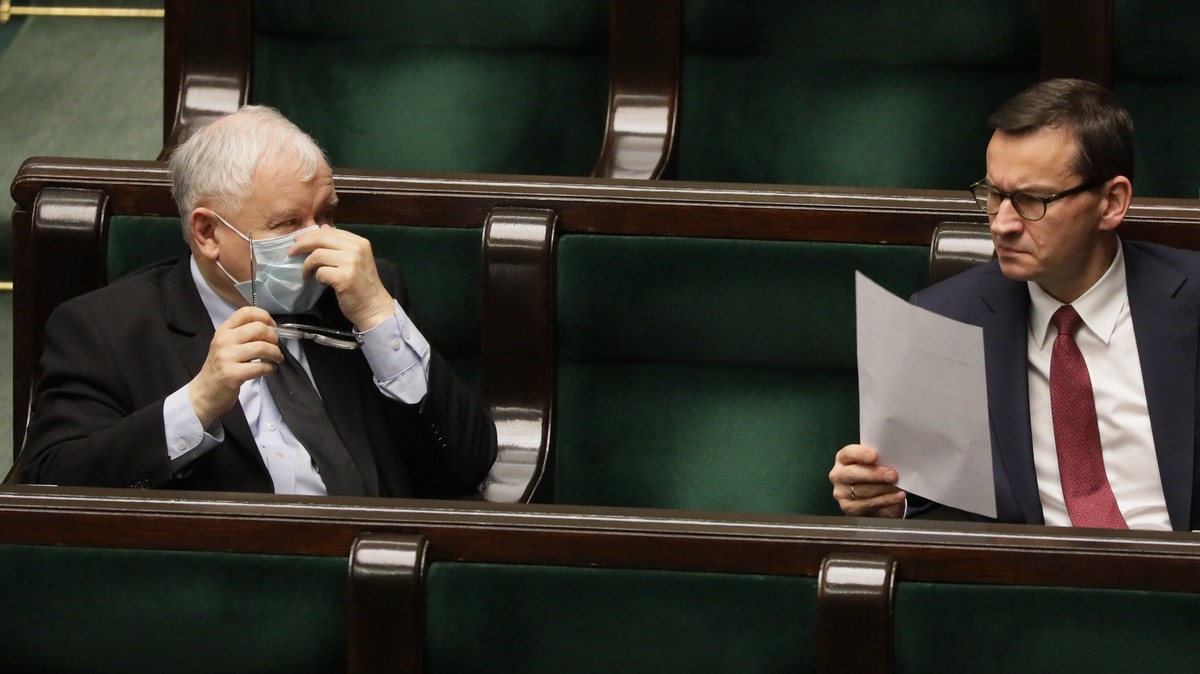 Jaroslaw Kaczynski i Mateusz Morawiecki