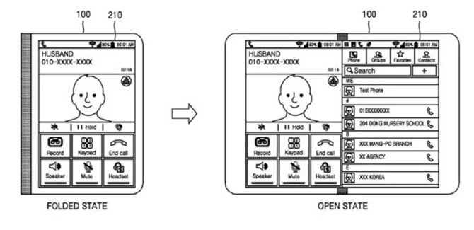 Diagram ilustrujący nowy patent Samsunga