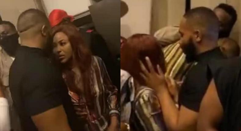 Erica and Kiddwaya partying together after BBN exit