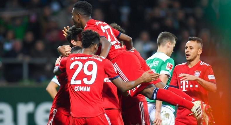 Serge Gnabry sparked celebrations after giving Bayern the lead
