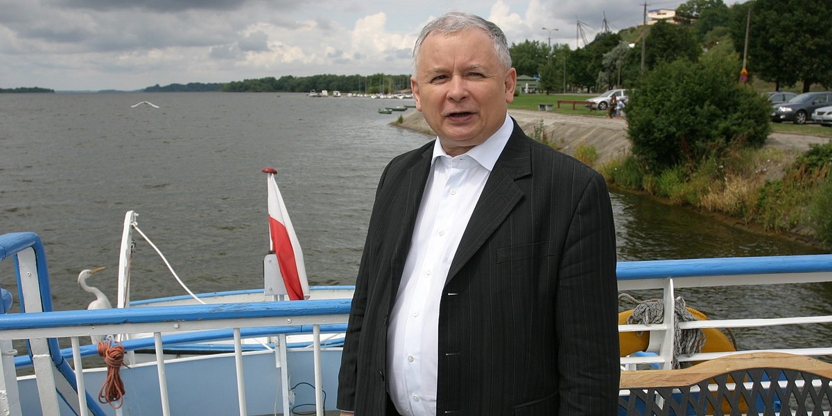 jarosław kaczyński na statku