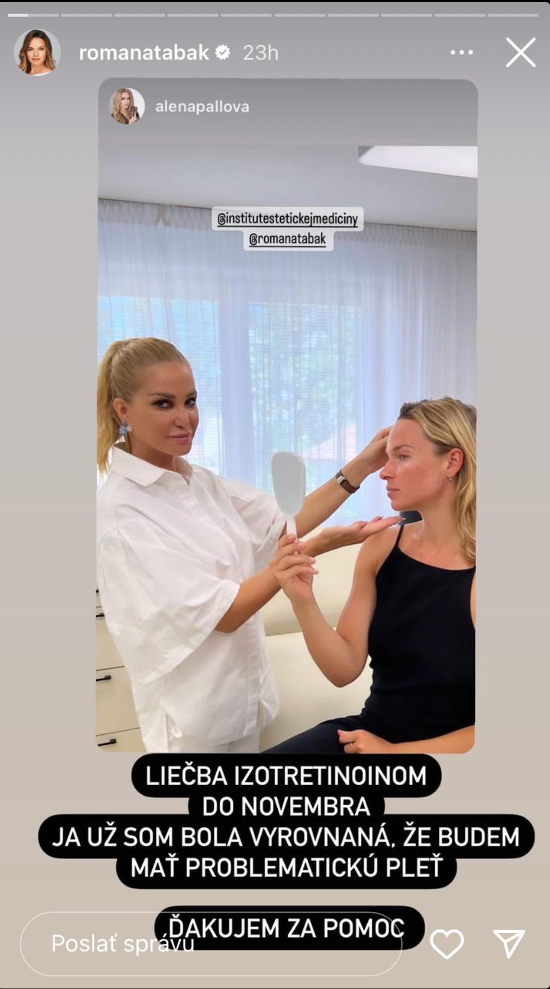 Tabák sa obrátila so svojim problémom na celebritnú lekárku.