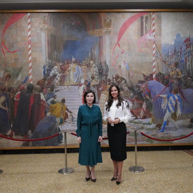 Prva dama Srbije Tamara Vučić sa prvom damom Uzbekistana Ziroat Mirzijojevom 