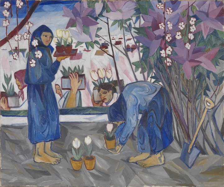 Natalia Gonczarowa, "Gardening" (1908)