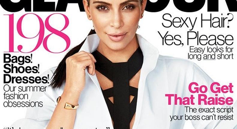 Kim Kardashian covers Glamour Magazine July 2015 issue