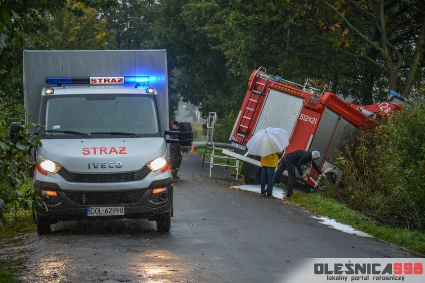 Strażacy jechali na pomoc, trafili do szpitala