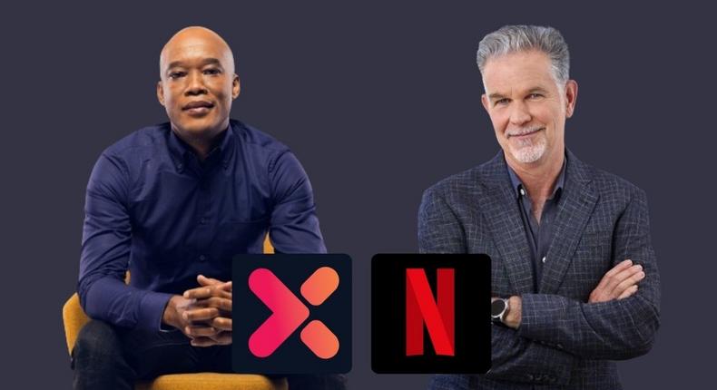 MultiChoice Group CEO Calvo Mawela and Netflix Co-founder & majority shareholder Reed Hastings