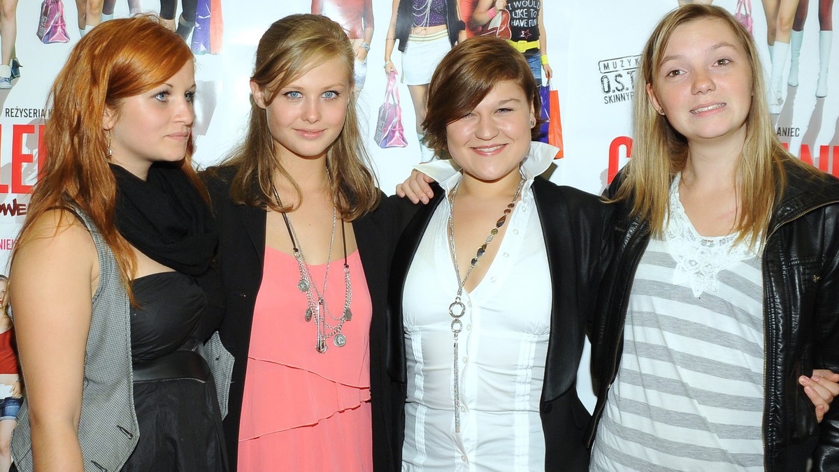 Premiera filmu "Galerianki", Dagmara Krasowska, Anna Karczmarczyk, Dominika Gwit, Magdalena Ciurzyńska, 2009 r.