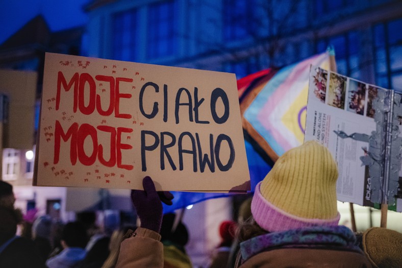 Protest przeciwko zaostrzeniu prawa aborcyjnego, Gdańsk, marzec 2023 r.