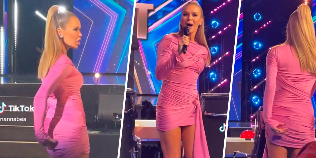 Amanda Holden zaliczyła wpadkę w "Mam talent". 