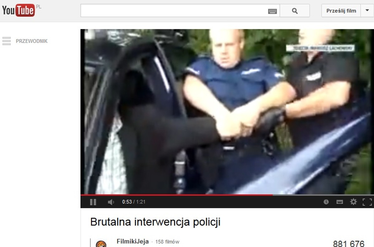 Film z interwencją policji