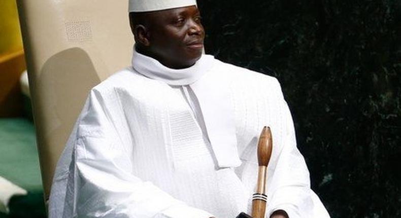 Al Hadji Yahya Jammeh, President of the Republic of the Gambia, addresses the 69th United Nations General Assembly at the U.N. headquarters in New York September 25, 2014. 