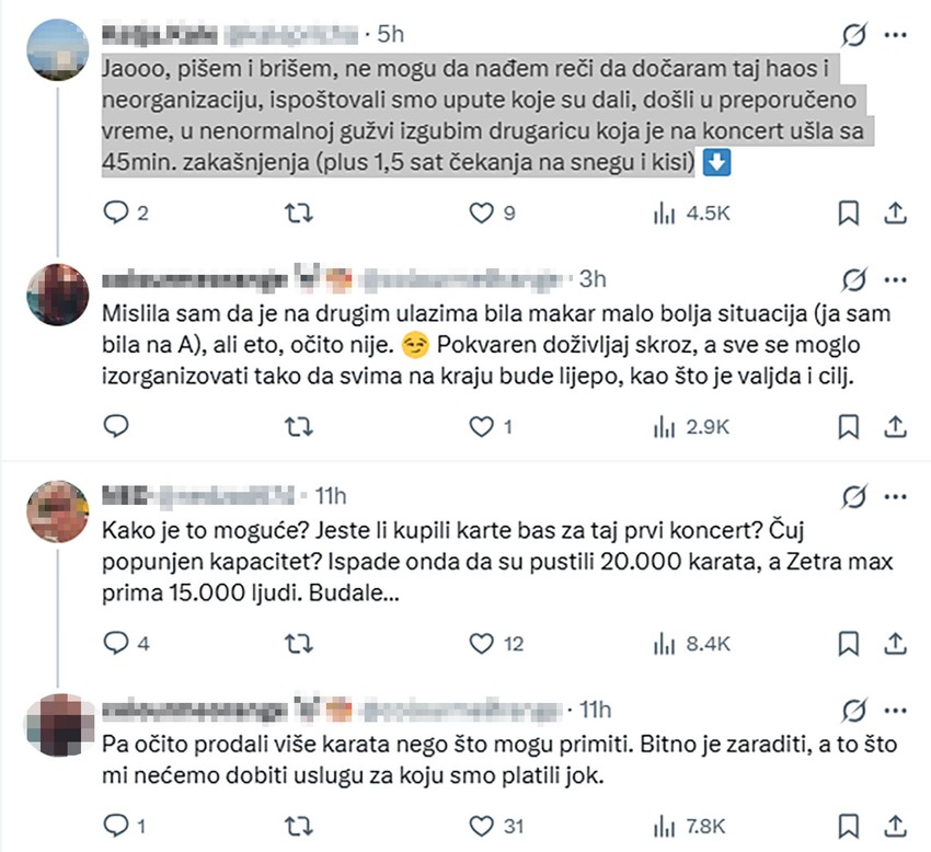 Komentari nakon Čolinog koncerta