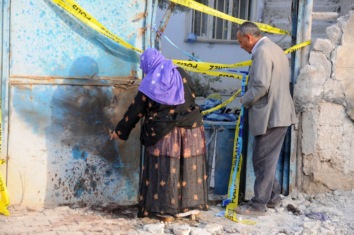 Ostrzelane miasto w Turcji