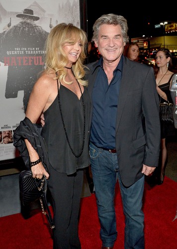 Kurt Russell i Goldie Hawn na premierze filmu 'Nienawistna ósemka'