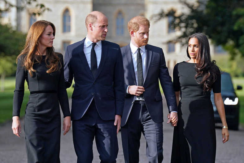 Księżna Kate, książę William, książę Harry, Meghan Markle